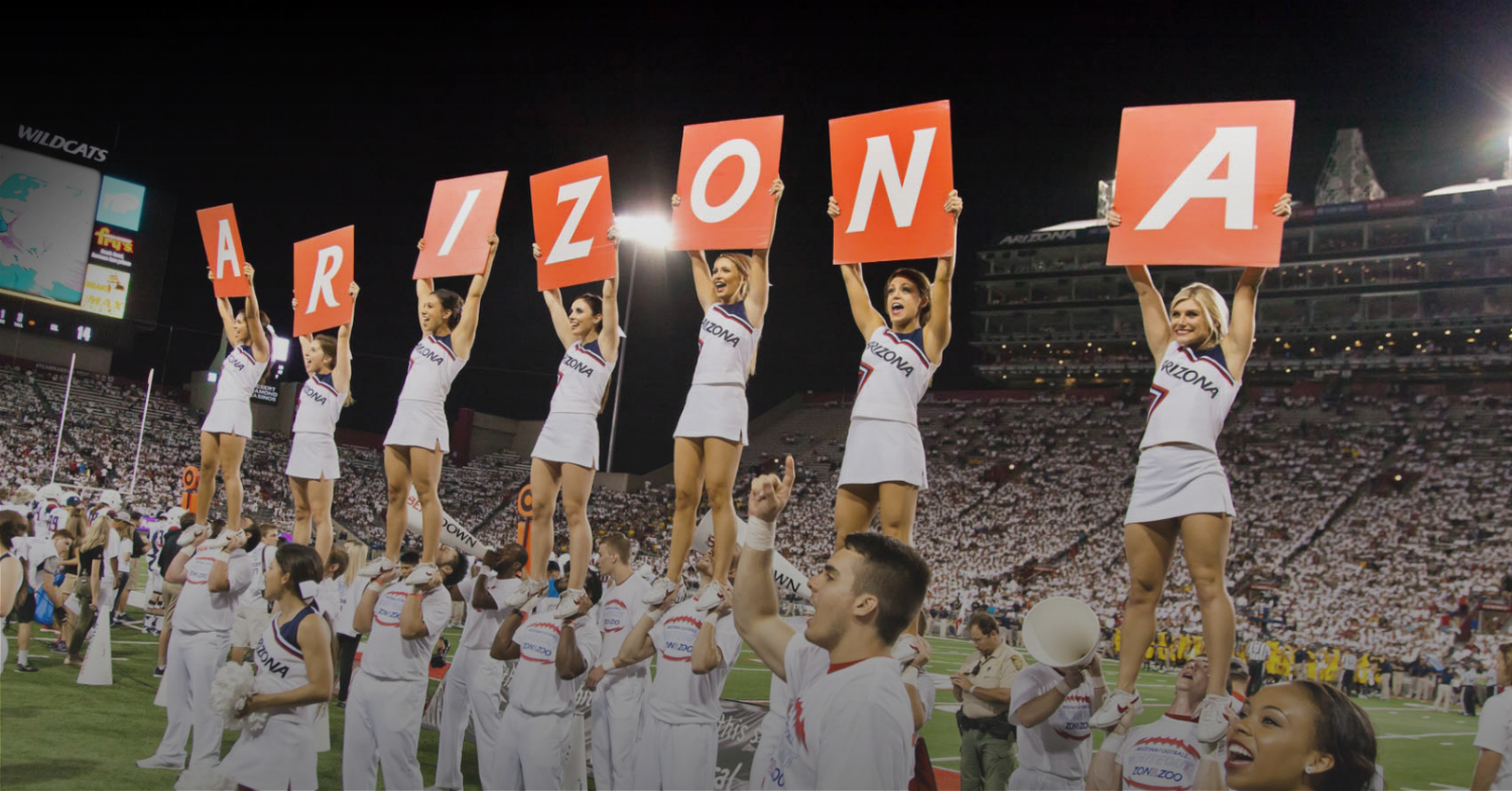 Cheerleaders at University of Arizona