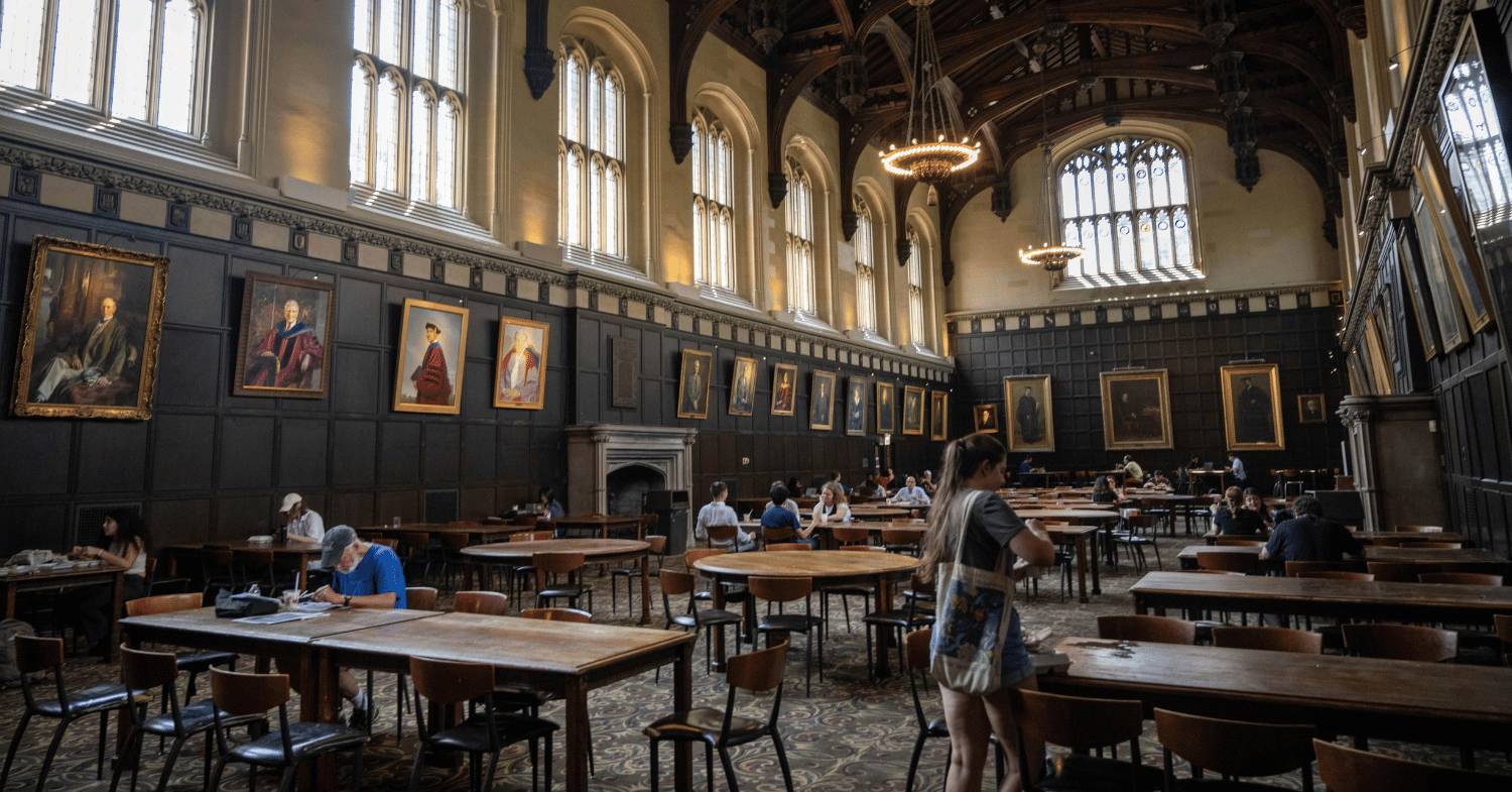 Dining hall at Harvard University