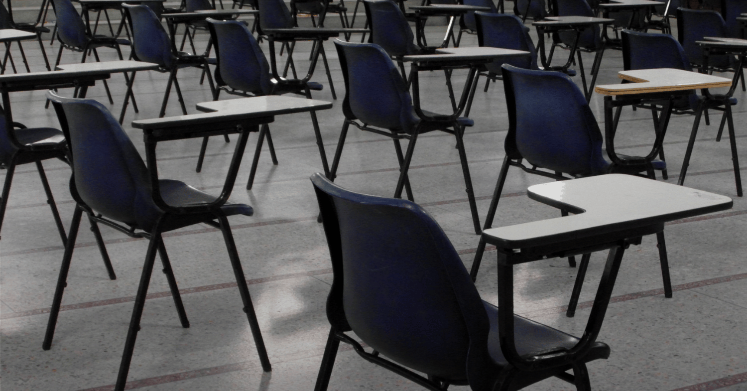 Empty chairs in an exam room